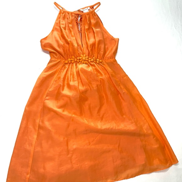 Silk Orange Dress Esley - Picture 5 of 15